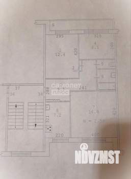 3-к квартира, вторичка, 58м2, 3/5 этаж