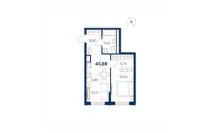 1-к квартира, вторичка, 46м2, 2/28 этаж