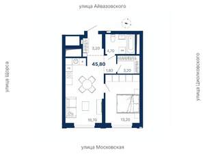 1-к квартира, вторичка, 46м2, 7/29 этаж