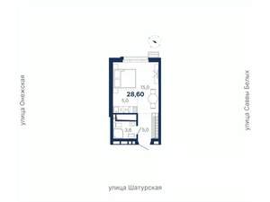 Студия квартира, вторичка, 29м2, 15/21 этаж