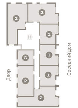 1-к квартира, вторичка, 39м2, 8/9 этаж