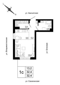 Студия квартира, вторичка, 32м2, 5/24 этаж