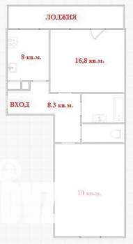2-к квартира, вторичка, 48м2, 3/9 этаж
