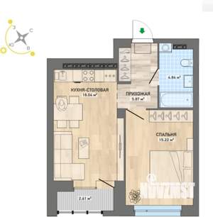 1-к квартира, вторичка, 44м2, 5/27 этаж