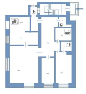 3-к квартира, вторичка, 144м2, 1/5 этаж
