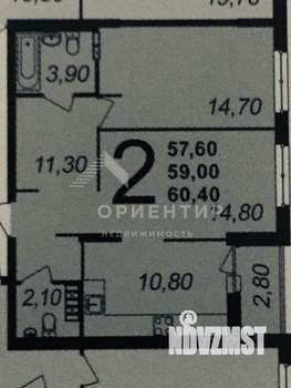 2-к квартира, вторичка, 60м2, 7/8 этаж