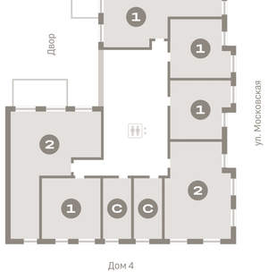 1-к квартира, вторичка, 74м2, 2/16 этаж