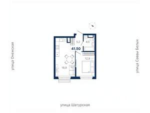 1-к квартира, вторичка, 42м2, 8/22 этаж