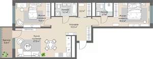 2-к квартира, вторичка, 85м2, 3/28 этаж