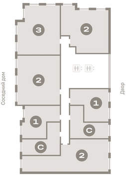 2-к квартира, вторичка, 86м2, 3/15 этаж