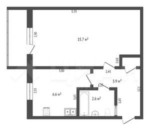 1-к квартира, вторичка, 33м2, 7/9 этаж