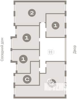 2-к квартира, вторичка, 69м2, 3/7 этаж