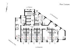 2-к квартира, строящийся дом, 76м2, 3/25 этаж