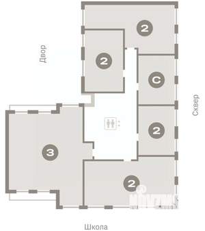 2-к квартира, вторичка, 77м2, 8/9 этаж