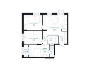 3-к квартира, строящийся дом, 84м2, 23/25 этаж