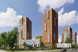 2-к квартира, строящийся дом, 70м2, 18/30 этаж