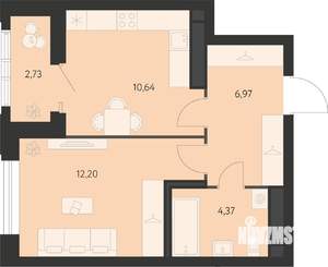 1-к квартира, вторичка, 36м2, 3/11 этаж