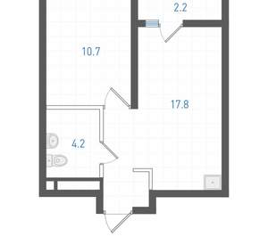 1-к квартира, вторичка, 35м2, 20/23 этаж