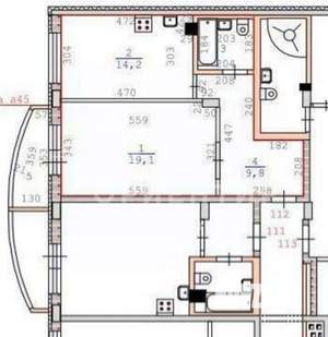 1-к квартира, вторичка, 50м2, 4/17 этаж