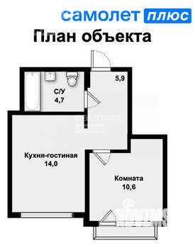 1-к квартира, вторичка, 35м2, 2/9 этаж