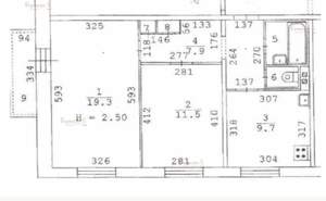 2-к квартира, вторичка, 52м2, 9/9 этаж