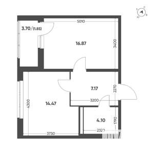 1-к квартира, вторичка, 44м2, 11/15 этаж
