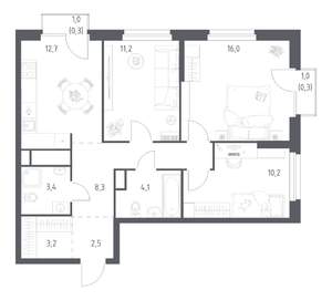 3-к квартира, вторичка, 72м2, 3/31 этаж