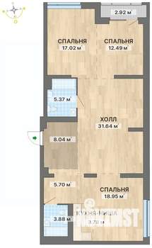 3-к квартира, вторичка, 110м2, 5/29 этаж