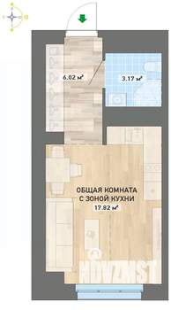 Студия квартира, вторичка, 27м2, 23/26 этаж