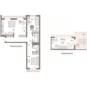 2-к квартира, вторичка, 117м2, 7/9 этаж