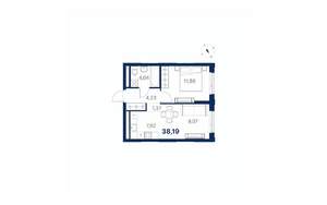 1-к квартира, вторичка, 38м2, 6/28 этаж