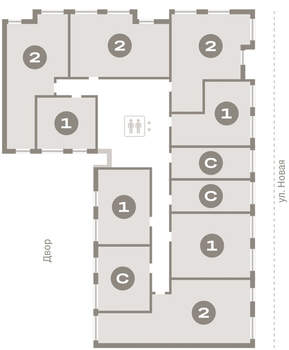 2-к квартира, вторичка, 77м2, 6/9 этаж