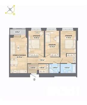 3-к квартира, вторичка, 90м2, 26/30 этаж
