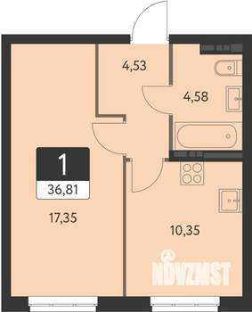 1-к квартира, вторичка, 37м2, 12/31 этаж