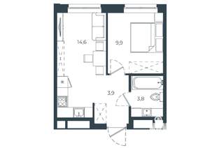 1-к квартира, вторичка, 32м2, 5/25 этаж