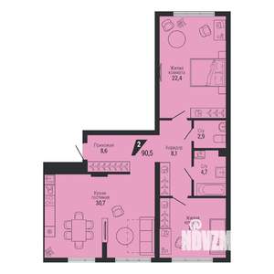 2-к квартира, вторичка, 91м2, 4/31 этаж