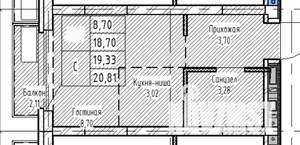 Студия квартира, вторичка, 21м2, 5/9 этаж