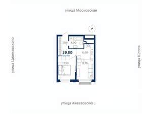 1-к квартира, вторичка, 40м2, 16/30 этаж