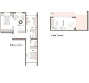 2-к квартира, вторичка, 116м2, 7/24 этаж