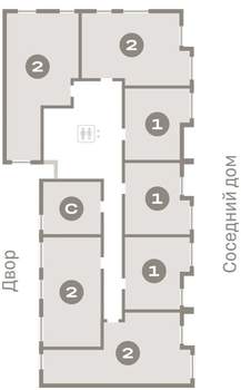 2-к квартира, вторичка, 54м2, 7/9 этаж