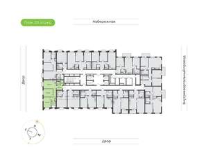 2-к квартира, вторичка, 57м2, 20/24 этаж