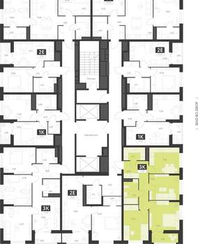 3-к квартира, вторичка, 71м2, 13/25 этаж