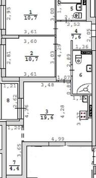 2-к квартира, сданный дом, 61м2, 5/24 этаж