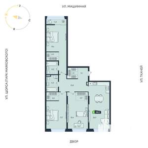 3-к квартира, вторичка, 120м2, 5/30 этаж
