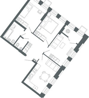 3-к квартира, вторичка, 74м2, 15/27 этаж