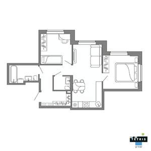 3-к квартира, вторичка, 55м2, 24/32 этаж
