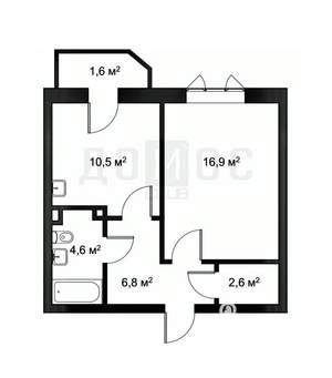 1-к квартира, вторичка, 41м2, 9/25 этаж