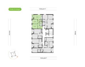 2-к квартира, вторичка, 64м2, 2/17 этаж