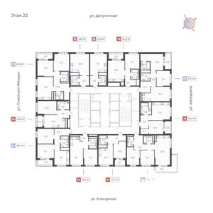 1-к квартира, вторичка, 37м2, 22/31 этаж