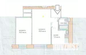 2-к квартира, вторичка, 42м2, 1/5 этаж